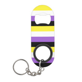 Non-binaire vlag mini flessenopener
