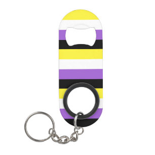 Non-binaire vlag mini flessenopener