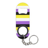 Non-binaire vlag mini flessenopener (Achterkant)