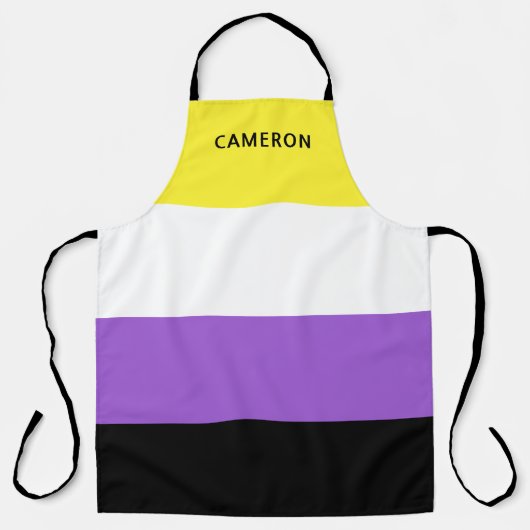 Non-binaire vlag monogram LGBT Schort (Voorkant)