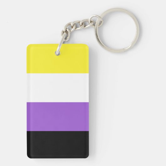 Non-binaire vlag sleutelhanger (achterkant)