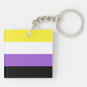 Non-binaire vlag sleutelhanger (Achterkant)