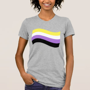 Non-binaire vlag zwaaiend t-shirt