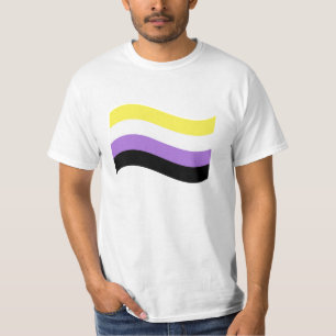Non-binaire vlag zwaaiend t-shirt