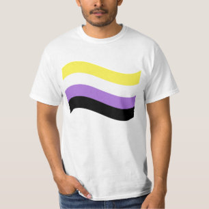 Non-binaire vlag zwaaiend t-shirt