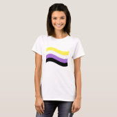 Non-Binaire Waving Flag T-shirt (Voorkant volledig)