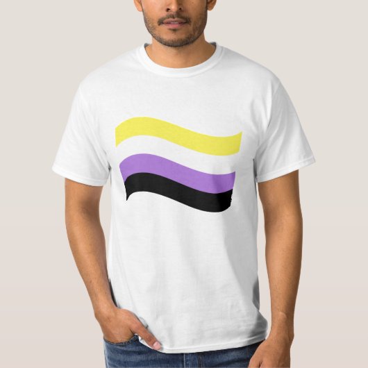 Non-Binaire Waving Flag T-shirt (Voorkant)