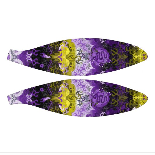 Non-Binary Dragon Damask - NonBinary Pride Vlag Basketbal (Panelen)