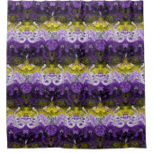Non-Binary Dragon Damask - NonBinary Pride Vlag Douchegordijn (Voorkant)