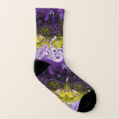 Non-Binary Dragon Damask - NonBinary Pride Vlag Sokken (Rechts - buiten)