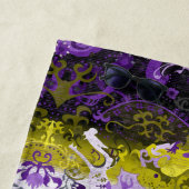 Non-Binary Dragon Damask - NonBinary Pride Vlag Strandlaken (In situ)