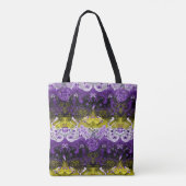 Non-Binary Dragon Damask - NonBinary Pride Vlag Tote Bag (Achterkant)