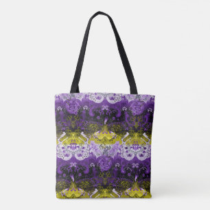 Non-Binary Dragon Damask - NonBinary Pride Vlag Tote Bag