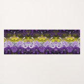 Non-Binary Dragon Damask - NonBinary Pride Vlag Yogamat (Achterkant (horizontaal))