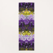 Non-Binary Dragon Damask - NonBinary Pride Vlag Yogamat (Voorkant)