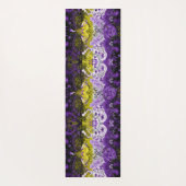 Non-Binary Dragon Damask - NonBinary Pride Vlag Yogamat (Achterkant)