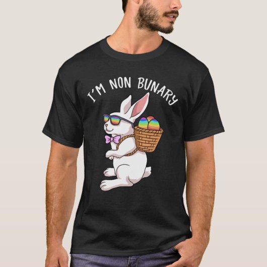 Non Binary Easter LGBT Gay Pride Non Bunary T-shirt (Voorkant)