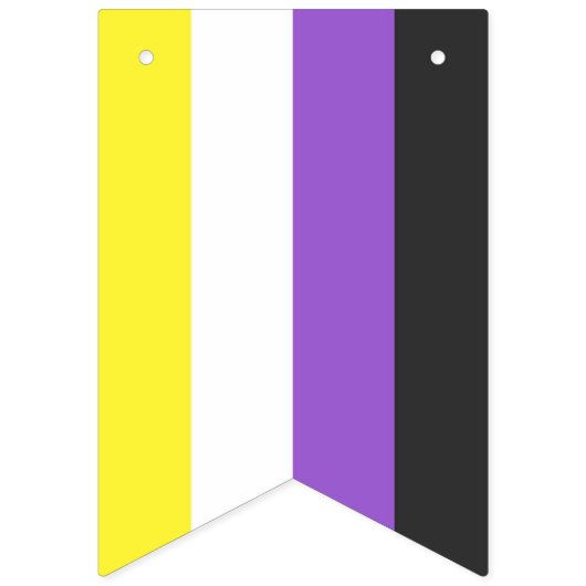 Non-Binary/Enby Pride Flag Vlaggetjes (Eerste vlag)