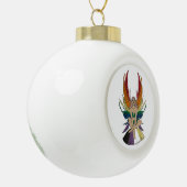Non-binary Faerie Keramische Bal Ornament (Links)