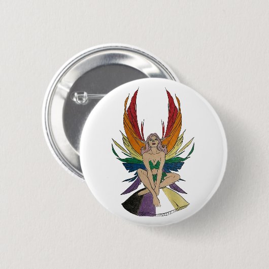 Non-binary Faerie Ronde Button 5,7 Cm (Voorkant /achterkant)