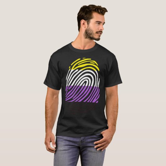Non Binary Fingerprint T-shirt (Voorkant volledig)