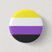 Non-Binary Flag Badge Ronde Button 3,2 Cm (Voorkant)