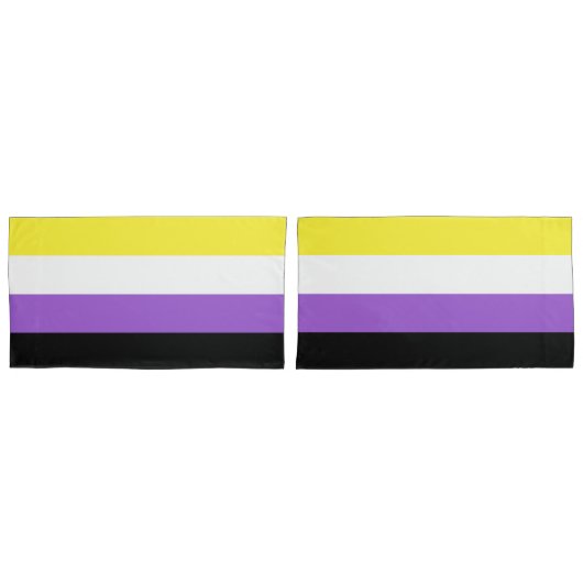 Non-binary Flag King Pillow Hoesje Kussensloop (Voorkant-Set)