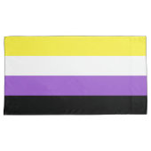 Non-binary Flag King Pillow Hoesje Kussensloop (Voorkant-Rechts)