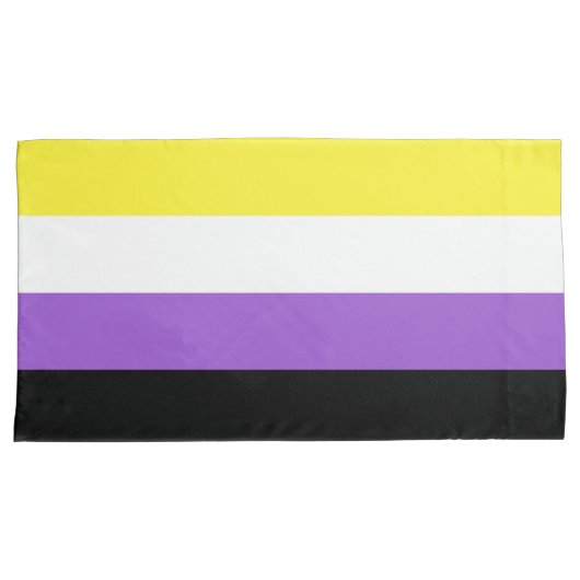 Non-binary Flag King Pillow Hoesje Kussensloop (Voorkant-Rechts)