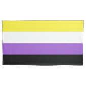 Non-binary Flag King Pillow Hoesje Kussensloop (Voorkant)