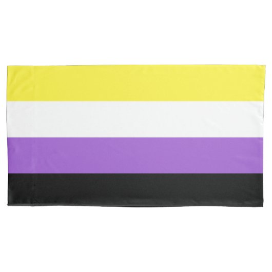 Non-binary Flag King Pillow Hoesje Kussensloop (Voorkant)