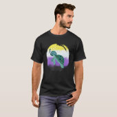 Non Binary Flag Turtle Sunglasses   LGBT Nonbinary T-shirt (Voorkant volledig)