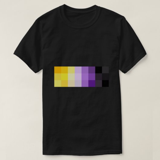 Non-Binary Pixel Sticker Sticker T-shirt (Design voorkant)