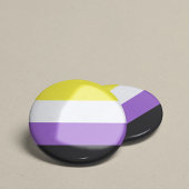 Non-binary Pride Community Flag LGBT Symbool Ronde Button 5,7 Cm