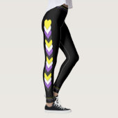 Non-binary pride flag hearts and stripes leggings (Rechts)