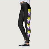 Non-binary pride flag hearts and stripes leggings (Links)
