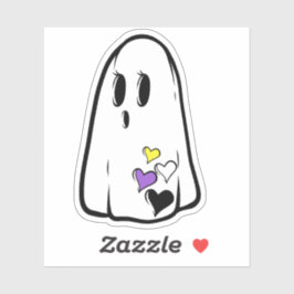 Non-Binary Pride Ghost Sticker