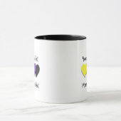 Non-binary pride hearts mug mok (Midden)
