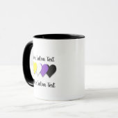Non-binary pride hearts mug mok (Voorkant links)