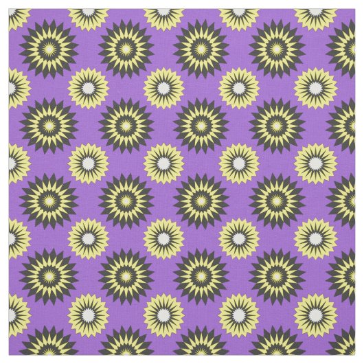 Non-Binary Pride seamless purple floral pattern Stof (Swatch)
