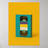 Non-Binary Pride VHS Tape - Retro Pop Art Poster (Voorkant)