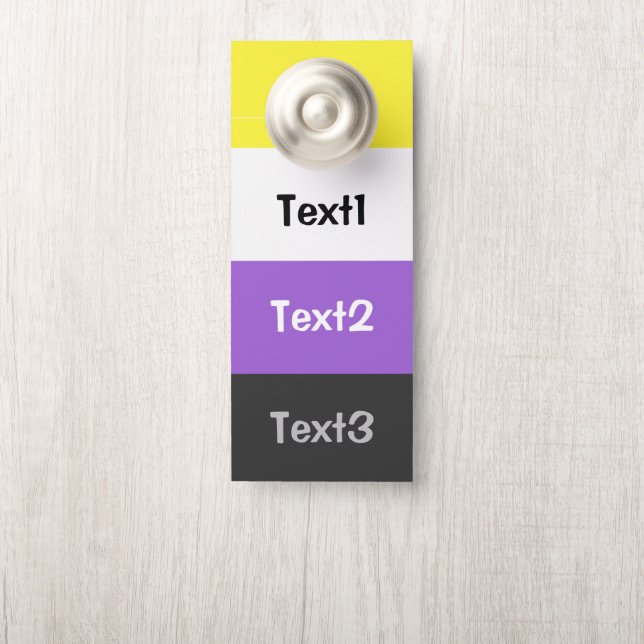 Non-Binary Pride vlag Deurhanger (Op knop)