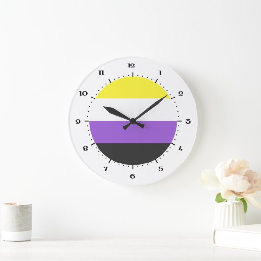 Non-Binary Pride vlaggen Grote Klok (Huis)