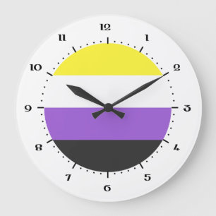 Non-Binary Pride vlaggen Grote Klok