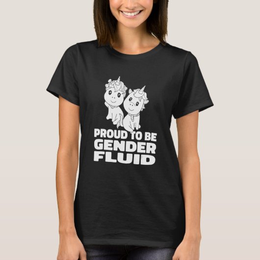 Non Binary Unicorn Pride Neutral - Genderless Gend T-shirt (Voorkant)