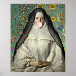 Non Blazend een Roze Bubble Gum Poster