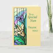 non dank u Glas in lood Bedankkaart (Voorkant)