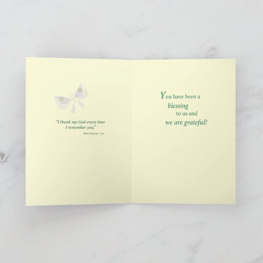 non dank u Glas in lood Bedankkaart (Binnen)