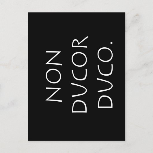Non ducor duco briefkaart (Voorkant)