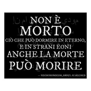 "Non è morto..." – Il verso del Necronomicon Perfect Poster